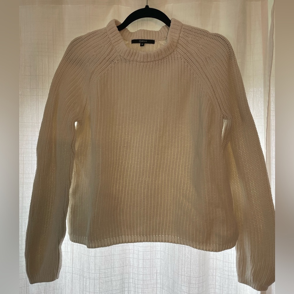 Quince Organic Cotton Fisherman Crew Sweater